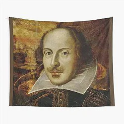 Vintage Portrait Painting of William Shakespeare Tapestry