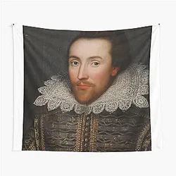 Vintage William Shakespeare Portrait Tapestry