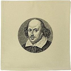 Azeeda 40cm x 40cm William Shakespeare Portrait Canvas Cushion Cover