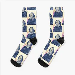William Shakespeare Artwork - William Shakespeare Portrait Socks