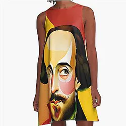 William Shakespeare Art: Watercolor A-Line Dress