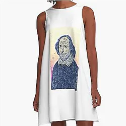 William Shakespeare Artwork A Line Dress