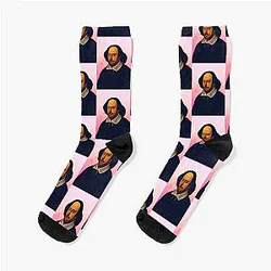 William Shakespeare Artwork - William Shakespeare Portrait Wall Art Socks