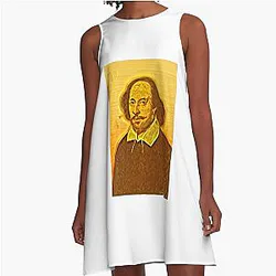 William Shakespeare Portrait A-Line Dress