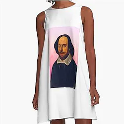 William Shakespeare Portrait A-Line Dress