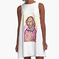 William Shakespeare Portrait A-Line Dress