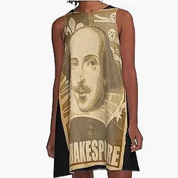 William Shakespeare Political Propaganda Pop Art Filip Schpindel A Line Dress