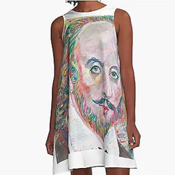 William Shakespeare oil portrait A-Line Dress