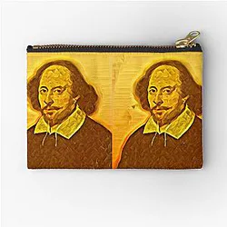 William Shakespeare Artwork Zipper Pouch