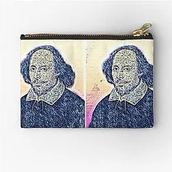William Shakespeare Portrait Zipper Pouch