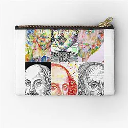 Six William Shakespeare Zipper Pouch