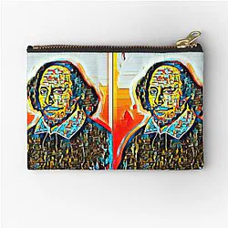 William Shakespeare Portrait Wall Art Zipper Pouch
