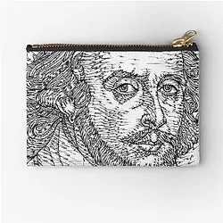 William Shakespeare ink portrait Zipper Pouch