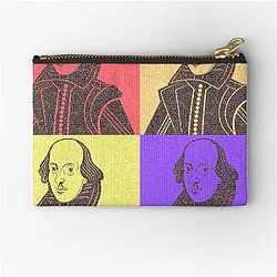 William Shakespeare Vintage pop art style design Zipper Pouch