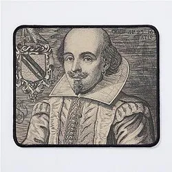 Vintage William Shakespeare Portrait Mouse Pad