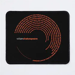 William Shakespeare famous quotes poster Mouse Pad