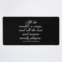William Shakespeare - All the World's a Stage and Men and Women Merely Players Desk Mat