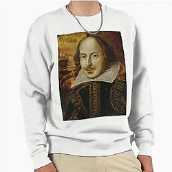 Vintage Portrait Painting of William Shakespeare 1609 Pullover Hoodie