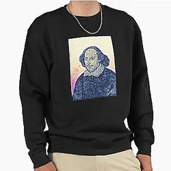 William Shakespeare Artwork William Shakespeare Portrait Wall Art Pullover Sweatshirt