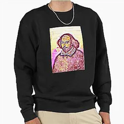 William Shakespeare Portrait Pullover Sweatshirt