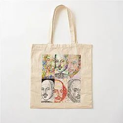 SIX TIMES WILLIAM SHAKESPEARE Cotton Tote Bag