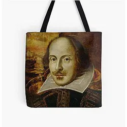 Vintage Portrait Painting of William Shakespeare Tote Bag