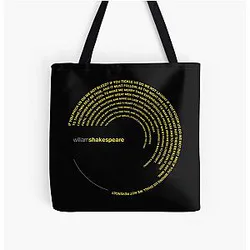 William Shakespeare Famous Quote Poster Gold Tote Bag
