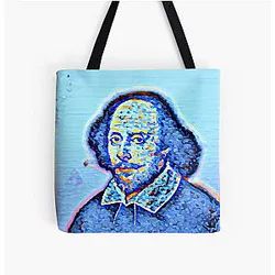 William Shakespeare Artwork All Over Print Tote Bag