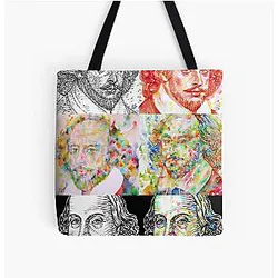 SIX TIMES WILLIAM SHAKESPEARE All Over Print Tote Bag