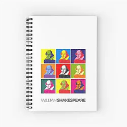William Shakespeare Pop Art Portrait Poster Notebook