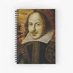 Vintage Portrait of William Shakespeare Spiral Notebook