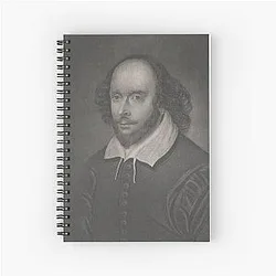 Vintage Portrait of William Shakespeare Spiral Notebook