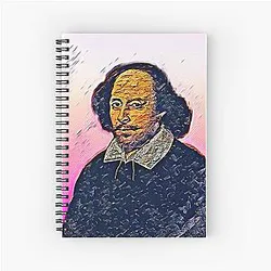 William Shakespeare Portrait Spiral Notebook