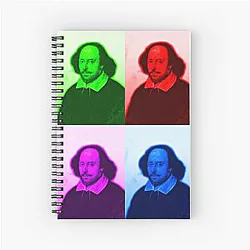 William Shakespeare Portrait Spiral Notebook