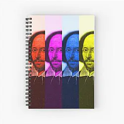 William Shakespeare Artwork - Portrait - Wall Art Spiral Notebook