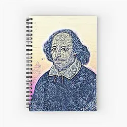 William Shakespeare Portrait Spiral Notebook