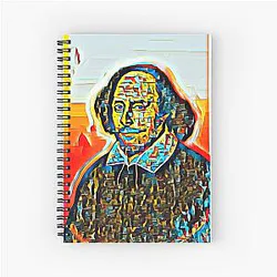 William Shakespeare Portrait Spiral Notebook