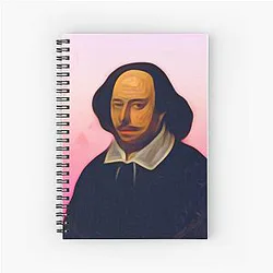 William Shakespeare Artwork William Shakespeare Portrait Wall Art Spiral Notebook