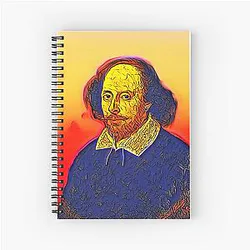 William Shakespeare Portrait Spiral Notebook