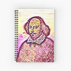 William Shakespeare Artwork William Shakespeare Portrait Wall Art Spiral Notebook