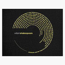 William Shakespeare Famous Poster Gold Jigsaw Puzzle