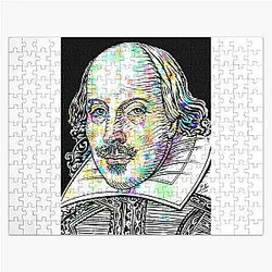 William Shakespeare watercolor and ink portrait puzzle