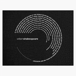 William Shakespeare Famous Quote Silver Jigsaw Puzzle