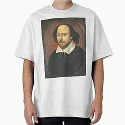 Portrait of William Shakespeare Oversized T-Shirt
