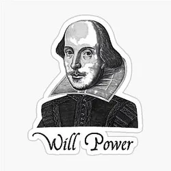 William Shakespeare Will Power Sticker