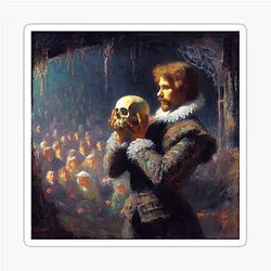 William Shakespeare Hamlet Sticker