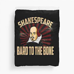 William Shakespeare Bard Plays Quotes Sonnets Biography Fans Duvet Cover