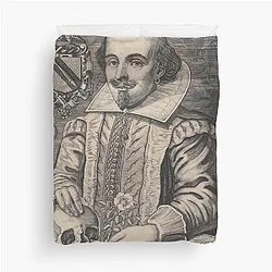 Vintage William Shakespeare Duvet Cover