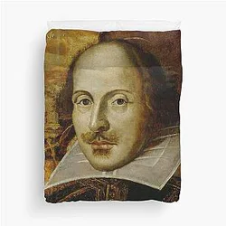 Vintage Portrait of William Shakespeare Duvet Cover