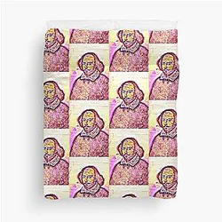 William Shakespeare Portrait Duvet Cover